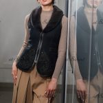 Жилет женский из итальянской дубленки с норкой