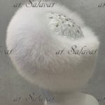 Женская шапка из белоснежного песца «Неркес»